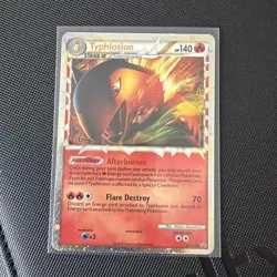 Pokemon Typhlosion TCG Heartgold & Soulsilver Card 110/123 Holo Prime LP - Image 1