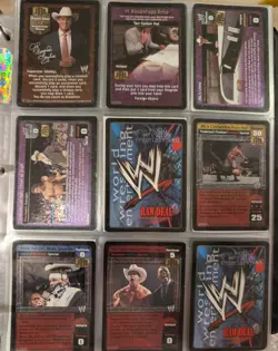 WWE WWF Raw Deal CCG JBL Lot Of 7 Cards Including 3 Ultra Rare Foils! - Image 1
