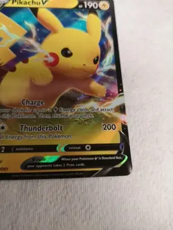 Pikachu V SWSH061 - Full Art Promo Rare Pokemon Card - Image 3