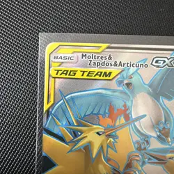 Pokemon Card Hidden Fates Moltres, Zapdos, Articuno GX 66/68 NM - Image 2