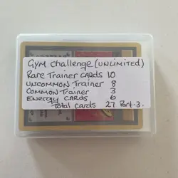 Pokemon TCG Gym Challenge Unlimited Trainer Cards Bundle & energy 27 Rare & un/c - Image 1