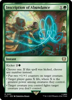 MTG - Inscription of Abundance - Lord of the Rings Commander - Magic - Image 1