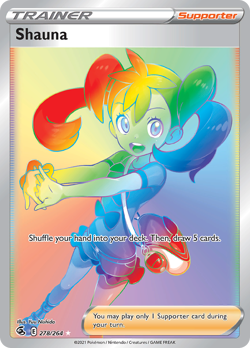 Shauna 278/264 Rainbow Rare Fusion Strike Pokemon Near Mint - Image 1