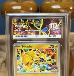 Pokemon Pikachu 2025 World Championships Black Star Promo ‘225’ - Ace 10 ⚡🏆💨 - Image 4