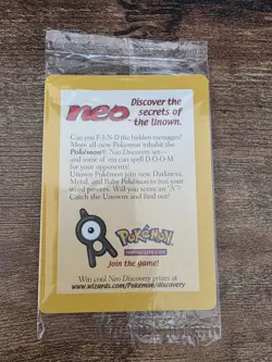 Pokemon Entei 34 WOTC Reverse Holo Black Star Promo Sealed - Image 1