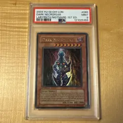YUGIOH! Labyrinth of Nightmare 1st Edition Dark Necrofear LON-065 PSA 9 New Cert - Image 1