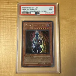 YUGIOH! Labyrinth of Nightmare 1st Edition Dark Necrofear LON-065 PSA 9 New Cert - Image 2