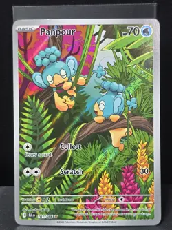 Pokemon Panpour 101/086 Black Bolt Illustration Rare Full Art Holo NM - Image 2