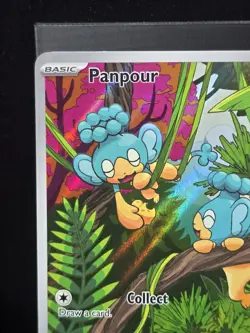 Pokemon Panpour 101/086 Black Bolt Illustration Rare Full Art Holo NM - Image 5