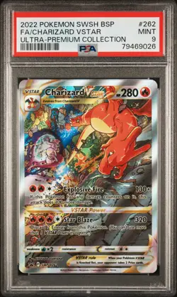 2022 Pokemon Sword Shield Black Star Promo Charizard Vstar #SWSH262 PSA 9 - Image 1