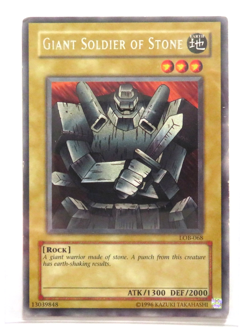 Yugioh Card Giant Soldier Of Stone LOB-068 Rare Lightly Played - Image 1