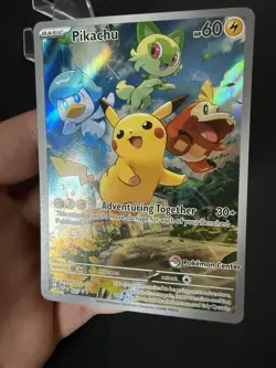 Pikachu SVP 027 Paldea Evolved Pokemon Center ETB Stamped *MP COND CHECK PICS - Image 5