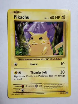 Pikachu 35/108 Common Pokemon TCG XY Evolutions Set (2016) - Image 1