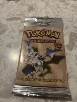 21.0g Pokemon WOTC Fossil Unlimited Booster Pack Vintage Sealed TCG Aerodactyl - Image 2