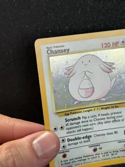 Pokemon Chansey 3/102 Holo 1999-2000 UK 4th Print Base Set - Image 4