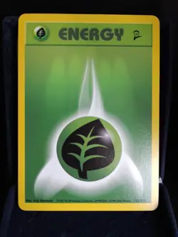 Pokemon TCG-Grass Energy #127/130 Base Set 2-English NM - Image 1