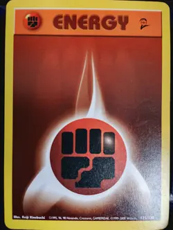Pokemon TCG - Fighting Energy #125/130 Base Set 2-English NM - Image 1