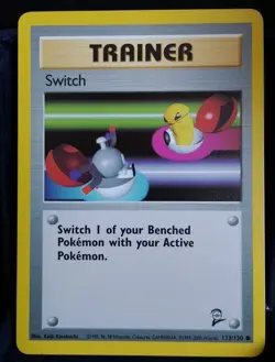 Pokemon TCG-Switch Trainer #123/130-Base Set 2-English NM - Image 1