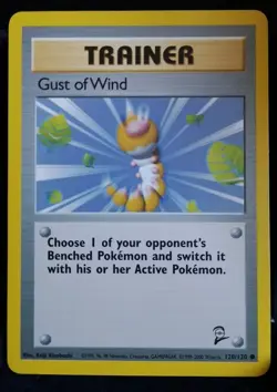 Pokemon TCG-Gust of Wind Trainer #120/130-Base Set 2-English NM - Image 1