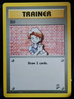 Pokemon TCG-Bill Trainer #118/130-Base Set 2-English NM - Image 1