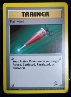 Pokemon TCG-Full Heal Trainer #111/130-Base Set 2-English NM - Image 1