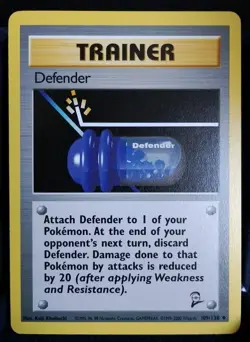 Pokemon TCG-Defender Trainer #109/130-Base Set 2-English NM - Image 1