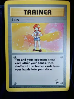 Pokemon TCG-Lass Trainer #104/130-Base Set 2-English NM - Image 1