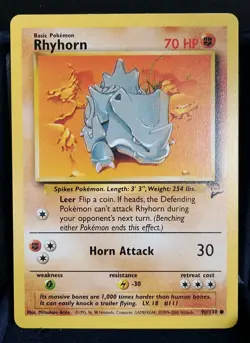 Pokemon TCG Ryhorn #90/130-Base Set 2-English NM - Image 1