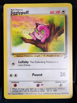 Pokemon TCG Jigglypuff #77/130-Base Set 2-English NM - Image 1