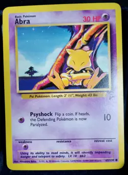 Pokemon TCG Abra #65/130-Base Set 2-English NM - Image 1