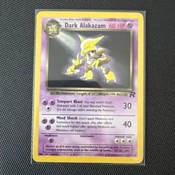 Dark Alakazam 18/82 Non Holo Rare Team Rocket Pokemon WOTC - Image 1