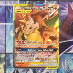 Pokemon Charizard & Braixen GX 22/236 Cosmic Eclipse Ultra Rare Holo 270 HP - Image 1