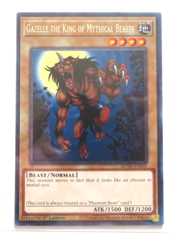 Yugioh Card Gazelle The King Of Mythical Beasts MZMI-EN041 1st Edition Rare NM - Image 1