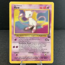 Mew 8 Black Star Promo Vintage WOTC Pokemon TCG Card - Image 1