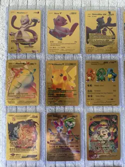 Lot Of 28 Gold Foil Fan Art Pokemon Cards - Image 2