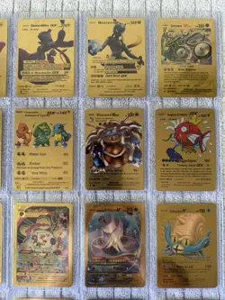 Lot Of 28 Gold Foil Fan Art Pokemon Cards - Image 3
