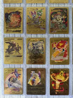 Lot Of 28 Gold Foil Fan Art Pokemon Cards - Image 4