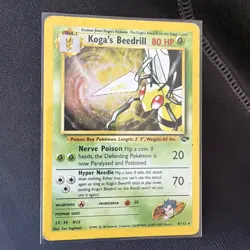 Pokemon TCG WOTC Gym Challenge Kogas Beedrill Holo Card 9/132 Unlimited Rare - Image 1