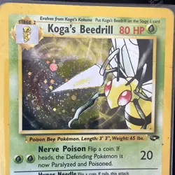 Pokemon TCG WOTC Gym Challenge Kogas Beedrill Holo Card 9/132 Unlimited Rare - Image 4