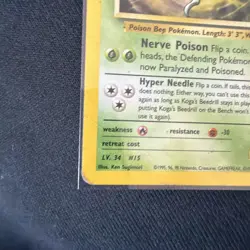 Pokemon TCG WOTC Gym Challenge Kogas Beedrill Holo Card 9/132 Unlimited Rare - Image 5
