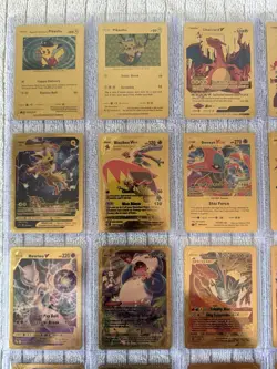 Lot Of 25 Gold Foil Fan Art Pokemon Cards - Image 2
