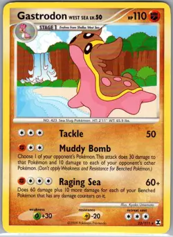 Gastrodon West Sea 22/111 Non Holo Rising Rivals - Pokemon Card - NM - Image 1