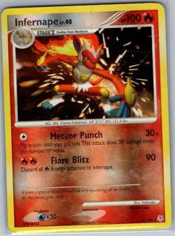 Infernape 5/130 Reverse Holo - Diamond and Pearl - Pokemon Card - LP - Image 1