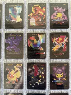 Lot Of 25 Black Foil Fan Art Pokemon Cards - Image 3