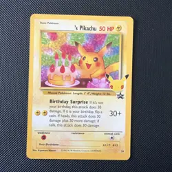 Pokemon TCG Birthday Pikachu #24 Celebrations 25th Anniversary Card NM - Image 1