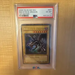 YUGIOH! Red-Eyes B. Dragon SDJ-001 Starter Deck: Joey 1st Edition PSA 9 New Cert - Image 4