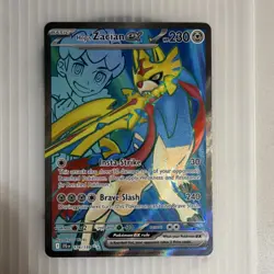 Pokemon Hop's Zacian ex Ultra Rare Holo EX SV09 176/159 Pokemon Card - Image 1
