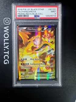 CHARIZARD EX PSA 9 XY121 Black Star Promo RED BLUE COLLECTION Pokemon Card HOLO - Image 1