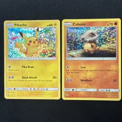 McDonald's Pikachu & Cubone 2018 Promo Pokemon TCG Card 4/12 & 7/12 - Image 1