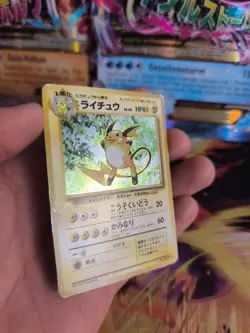 Pokemon Karte Card Raichu Expansion Base Set 1996 Rare Holo Wotc japanese Good - Image 5